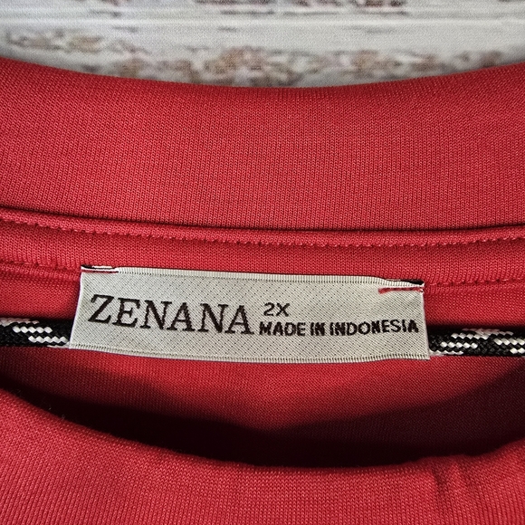 NWOT Zenana Outfitters Vibrant Red Crewneck Womens Plus Size 2X Sweater - Picture 3 of 5